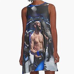 Khamzat Chimaev the Wolf A-Line Dress