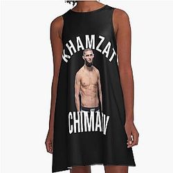 Khamzat Chimaev - Khamzat Chimaev vs Khamzat Chimaev MMA A-Line Dress