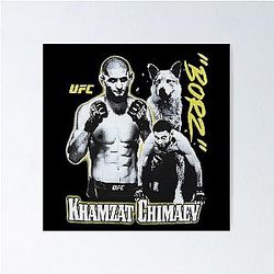 Khamzat Chimaev Borz UFC Poster