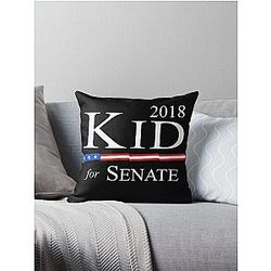 Kid Rock for US Senate 2018 Throw Pillow