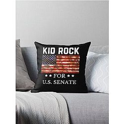 Vintage Kid Rock For Usa Senate Gifts Throw Pillow