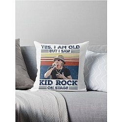 Retro I'm Old But I Saw Kid Rock On Stage Throw Pillow