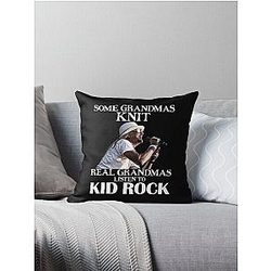 Some Grandmas Listen to Kid Rock Throw Pillow