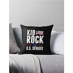 Kid Rock for US Senate In Rock We Trust T-shirt Throw Pillow