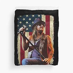 Vintage American Flag Kid Rock Legend Duvet Cover