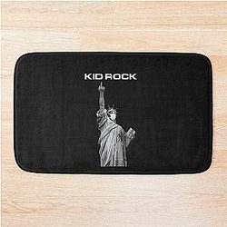 Vintage American Flag Kid Rock Bath Mat