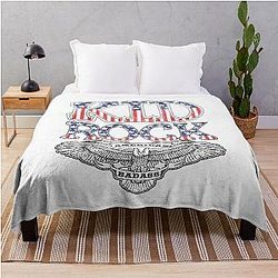 Vintage American Flag Kid Rock Throw Blanket