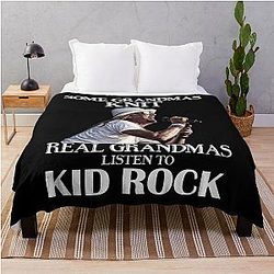 Some Grandmas Knit Real Families Listen to Kid Rock Throw Blankets