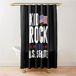 Funny Man Kid Rock for Us Senate in Rock We Trust Awesome for Music Fans Shower Curtain