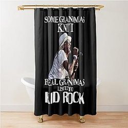 Some Grandmas Knit Grandmas Listen to Kid Rock Shower Curtain