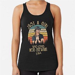 Just A Girl Who Loves Rock Racerback Tank Top