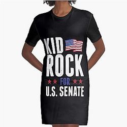 Funny Kid Rock For Us Senate Rock Trust T-Shirt Dress
