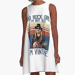 Retro Girl I'm Not Vintage A-Line Dress