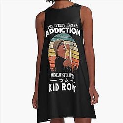 Everybody Has An Addiction Mine Just Happens To Be A-Line Kid Rock Vintage Dress