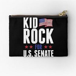 Funny Man Kid Rock For Us Senate In Rock We Trust Awesome Music Fans Zipper Pouch