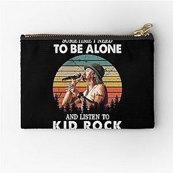 Sometimes I Need Alone To Be And Listen Kid Rock Vintage Zipper Pouch