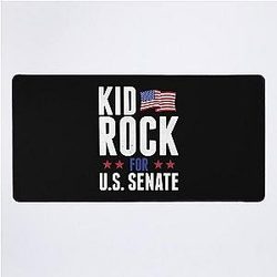 Funny Man Kid Rock For Us Senate Rock We Trust Awesome Music Fans Desk Mat