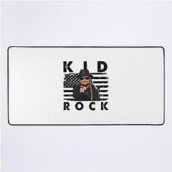 Retro American Flag Kid Rock Desk Mat