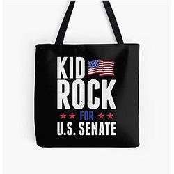 Funny Man Kid Rock For US Senate Rock We Trust Awesome Music Fans All Over Print Tote Bag