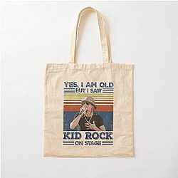 Retro I'm Old I Saw Kid Rock on Stage Cotton Tote Bag
