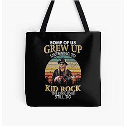Some of us grew up listening to Kid Rock. The cool ones still do vintage all over print tote bag.