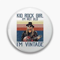 Retro Kid Girl I'm Not Vintage Pin