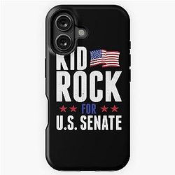 Funny Man Kid Rock For Us Senate In Rock We Trust Awesome Music Fans iPhone Tough Case
