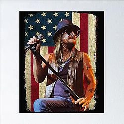 Vintage American Flag Kid Rock Legend Poster