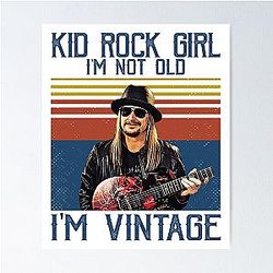 Retro Kid Rock Girl I'm Vintage Poster