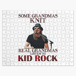 Some Grandmas Knit Real Grandmas vs Kid Rock Jigsaw Puzzle