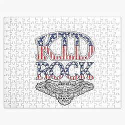 Vintage American Flag Kid Rock Jigsaw Puzzle