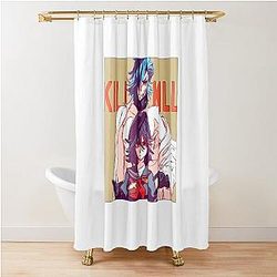 Kill la Kill Ryuko Matoi and Aikuro Mikisugi Sketch Shower Curtain