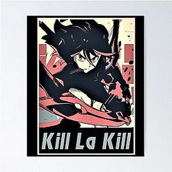 Retro Design Ryuko Kill La Kill Anime Manga Poster