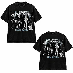 Wash Gothic Anime Figures & Boston 2026 Tour LA0910 Killswitch Engage T-Shirts