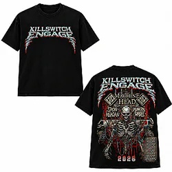 Machine Head & Cybernetic Skeleton 2026 Tour LA0910 Killswitch Engage T-Shirts