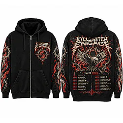 Metalcore Tour Graphic 3D Zipped Killswitch Engage Hoodies