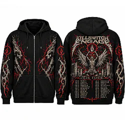 The End of Heartache 3D Zipped Killswitch Engage Hoodies