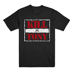 Red Distressed Square Logo LA 2304 KILL TONY T-Shirts