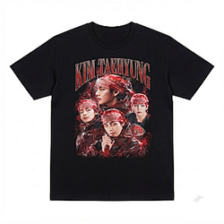 Red Smoke Portrait LA1807 Kim Taehyung T-Shirts