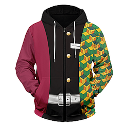 Kimetsu no Yaiba Hoodies - Giyu Tomioka Unisex Zipped Hoodie Demon Slayer Store