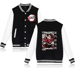 Kimetsu No Yaiba Mode Bomber Imprimé Demon Tueuse Vestes
