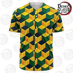 Kimetsu no Yaiba Store - Giyu Tomioka 3D Baseball Jersey Kimetsu no Yaiba Merch Demon Slayer Store