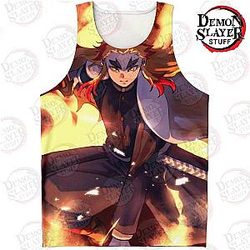 Kimetsu no Yaiba Store -  Kyojuro Rengoku 3D Tank Top Kimetsu no Yaiba Merch Demon Slayer Store