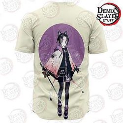 Kimetsu no Yaiba Store - Kochou Shinobu Baseball Jersey Kimetsu no Yaiba Merch Demon Slayer Store