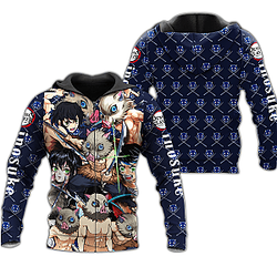 Kimetsu no Yaiba Hoodies - Inosuke Hashibira  Customer Made Zipped Hoodie