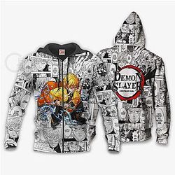 Kimetsu no Yaiba Magasin - Zenitsu Agatsuma Mélange d'anime Manga Hoodie Chemise Kimetsu no Yaiba Marchandises