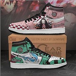 Kimetsu no Yaiba Chaussures - Tanjiro & Nezuko High Jordan Sneakers