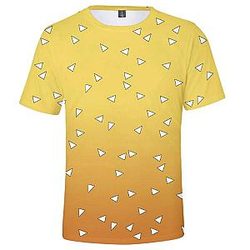 Kimetsu no Yaiba T-Shirt -   Zenitsu Haori Pattern Demon Slayer Storeandise Demon Slayer Store