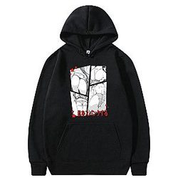 Ahegao Hoodie – Noir Unisexe Imprimé Ahegao pull Hoodie