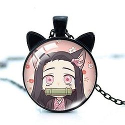 Kimetsu no Yaiba Necklace  -  Neko Nezuko Demon Slayer Storeandise Demon Slayer Store